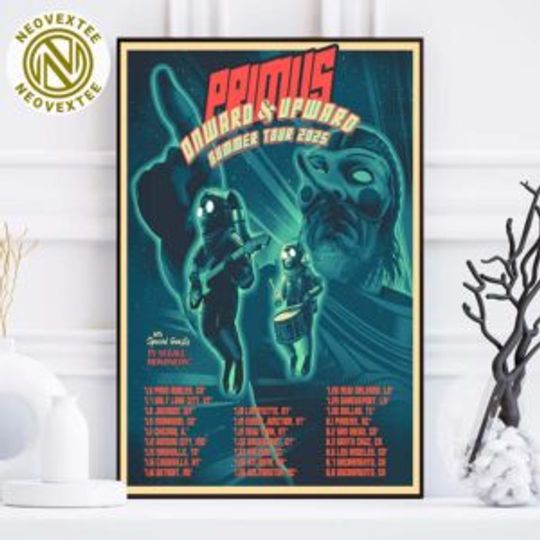 Discover Primus Onward And Upward Summer Tour 2025 With Ty Segall Dates Poster Canvas
