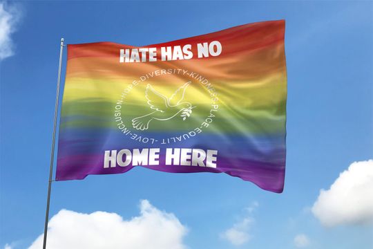 Discover LGBTQ Pride House Flag, Hate Has No Home Here House Flags