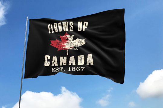 Discover Elbows Up House Flag, Canada Strong House Flag