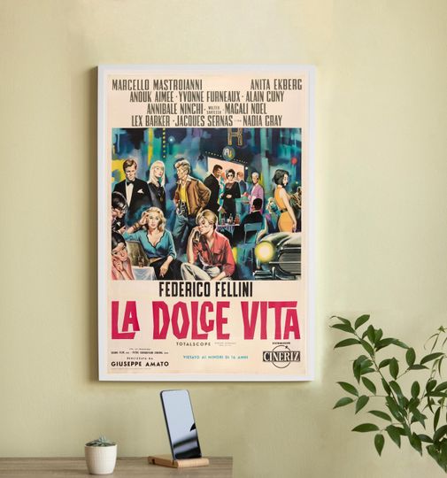 Discover La dolce vita Movie Poster- Wall Art-Home Decor