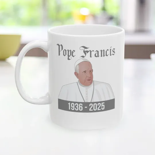 Discover Pope Francis Memorial Mug, 1936-2025 Keepsake