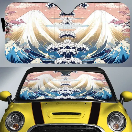 Discover Great Wave Kanagawa Car Sunshade Car Accessories