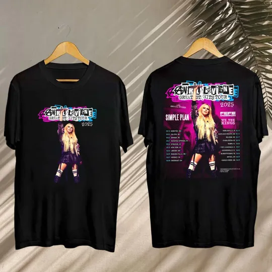 Discover Avril Lavigne Greatest Hits Tour 2025 Shirt, Avril Lavigne 2025 Concert T-Shirt