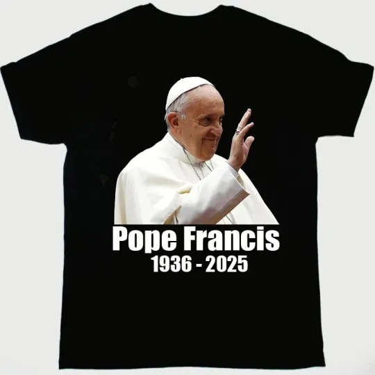 Discover Pope Francis Black Unisex  T-Shirt