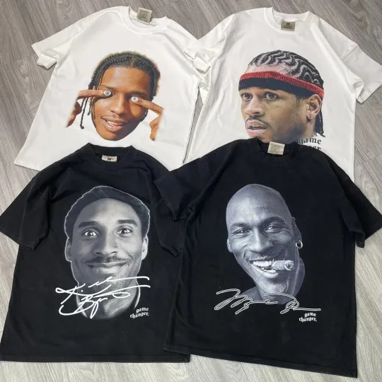 Discover Cooocoll Basketball Star Head Printing T Shirt
