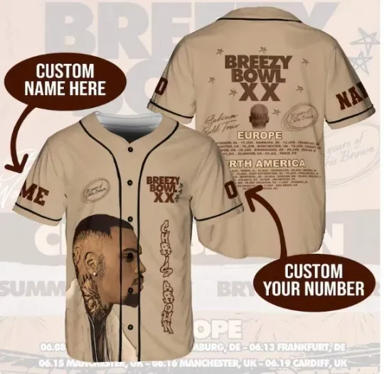 Discover Custom Name And Number Breezy Bowl 2025 baseball jersey