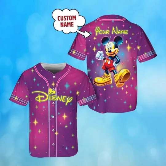 Discover Personalized Never Too Old For Magic Mickeyy mouse Fan Gift Baseball Jersey Shirt