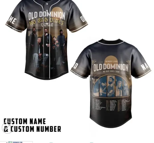 Discover Old Dominion no Bad Vibes Tour baseball jersey