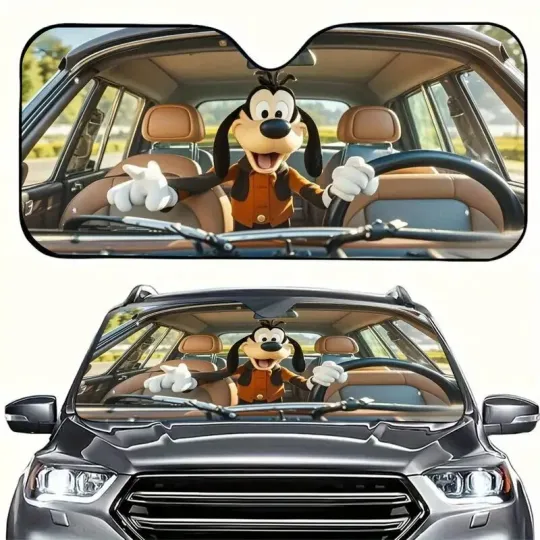 Discover goofyy Take A Fun Ride In Car Happy Father's Day 2025 Car Windshield Sun Shade
