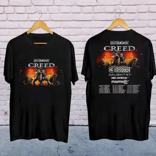 Discover Creed Band 2025 Tour Summer of  99 Tour Shirt  Creed Band Fan Gift