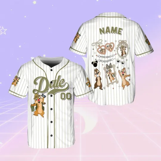 Discover Personalized Funny Chipp and Dalee Safari Coquette Baseball Jersey Shirt