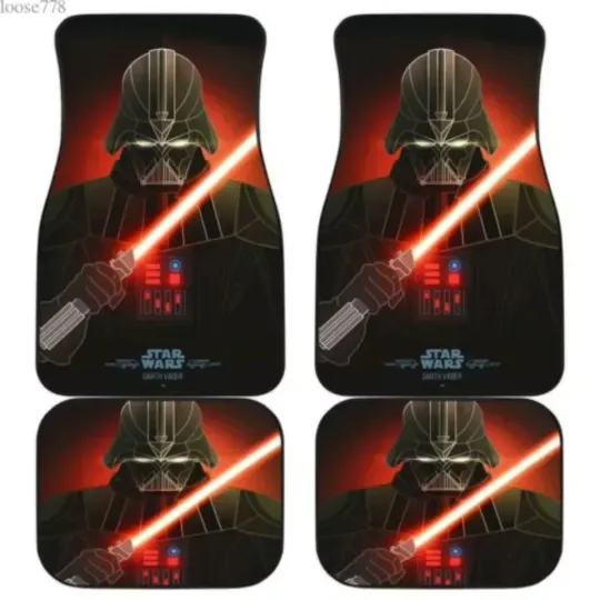 Discover Darthh Vaderr Starr Warss Universal Car Floor Mats Anti-Slip All Weather Vehicle Set