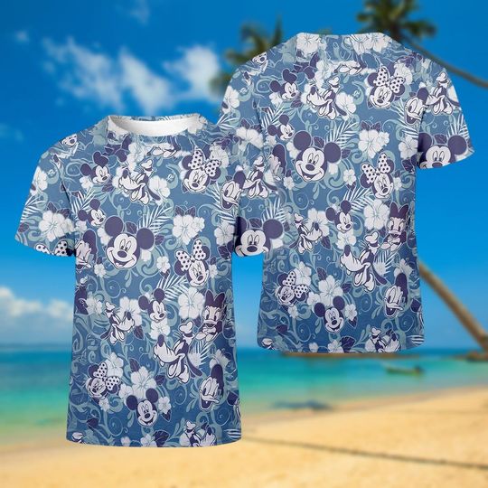 Discover Disneyyy Mickeyy And Friends Tropical 3D Shirt, Disneyyland Summer Vacation