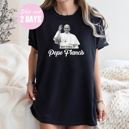 Discover Pope Francis T-Shirt Vintage Style, Comfortable Religious Tee for Daily Wear