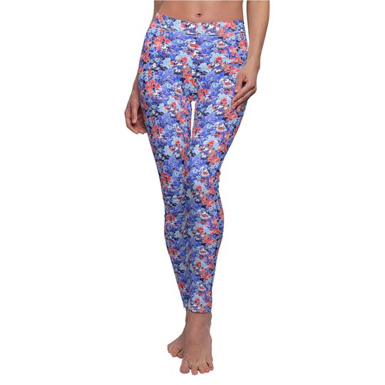 Discover Navy Floral Disneyyy Cruise - Women's Full Length Leggings