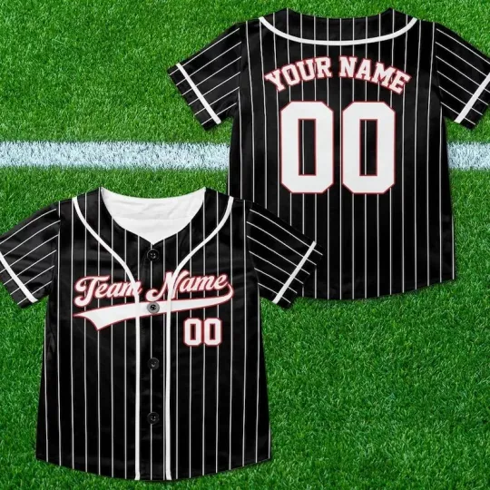 Discover Custom Kids Baseball Jersey Shirt, Personalized Youth Toddler Team Sports Outfit