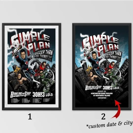 Discover Simple Plan Bigger Than You Think Tour 2025 Poster