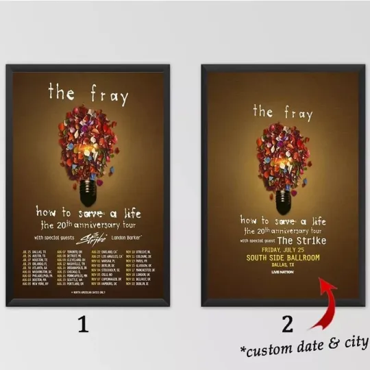 Discover The Fray How To Save A Life The 20th Anniversary Tour 2025 Poster
