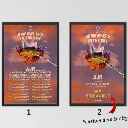 Discover AJR Somewhere In The Sky Tour Dates 2025 Poster