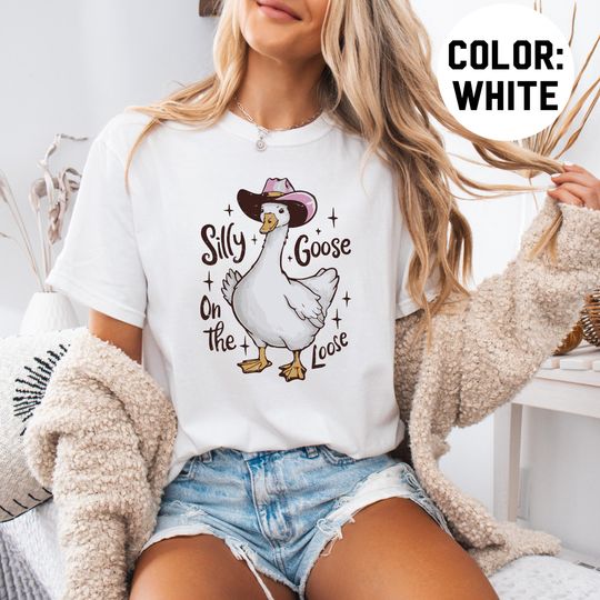 Discover Retro Silly Goose Shirt, Silly Goose On The Loose, Funny Cowgirl Shirt