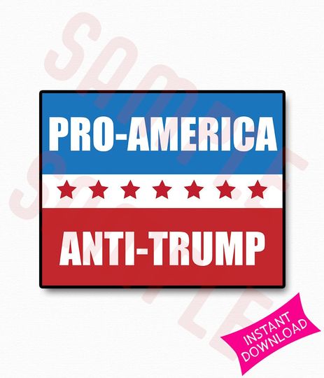 Discover Pro-America Anti-Trump Protest Sign