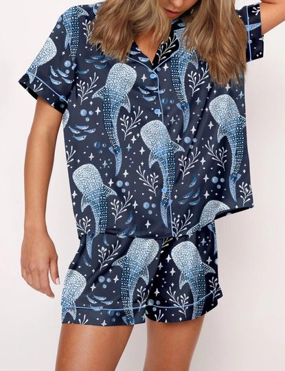 Discover Whale Sharks Pajama Set For Women, Pajamas Set, Gift For Her