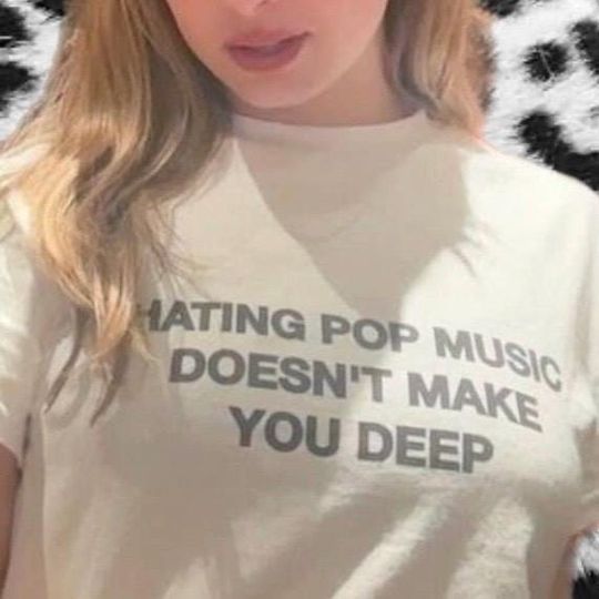 Discover hating pop music doesn't make you deep - Addison Rae inspired y2k graphic tee