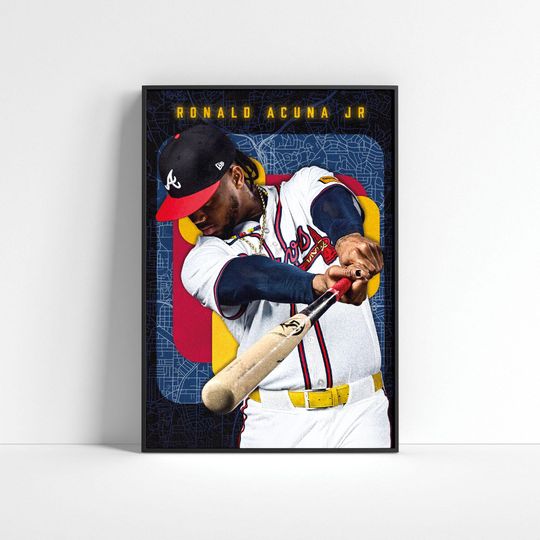 Discover Ronald Acuna JR Poster, Baseball Home Decor, Baseball Fan Gift