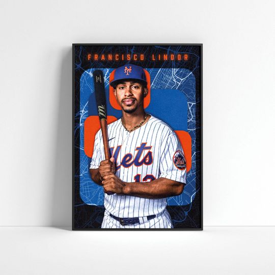 Discover Francisco Lindor Poster, Baseball Home Decor, Baseball Fan Gift