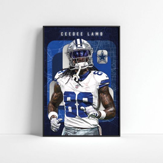 Discover CeeDee Lamb Poster, Sports Home Decor, Football Wall Art