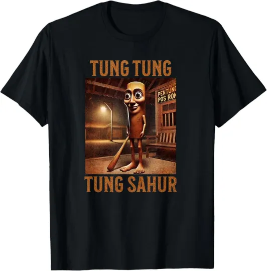 Discover Tung Tung Tung Sahur Italian Brainrot Meme T-Shirt