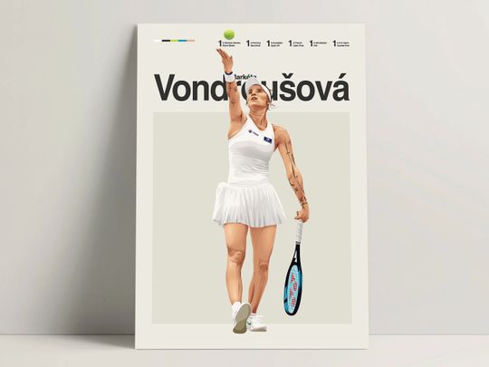Discover Marketa Vondrousova Poster, Tennis Bedroom Decor, Tennis Gift Ideas