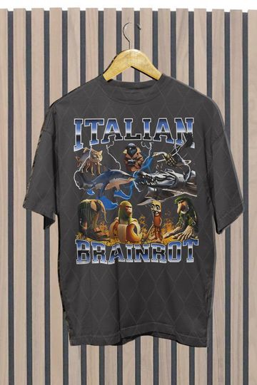 Discover Italian Brainrot Characaters, TikTok Meme Funny Tee
