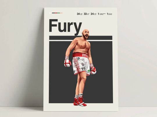 Discover Tyson Fury Poster, Boxing Poster, Modern Boxing Print