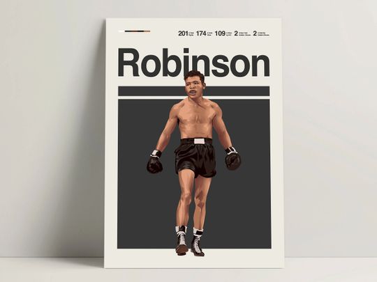 Discover Sugar Ray Robinson Poster, Boxing Poster