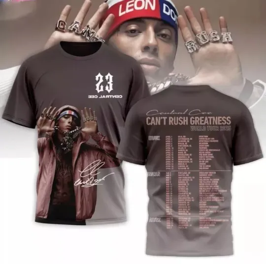 Discover Central Cee Cant Rush Greatness World Tour 2025 3D T-Shirt