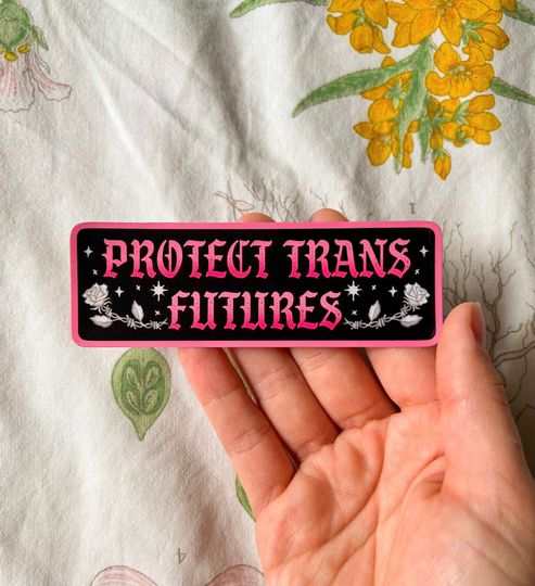 Discover Protect Trans Futures Sticker | Original Vinyl Sparkle Sticker