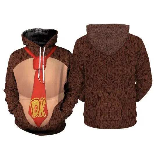 Discover Donkey Kong  Hoodie Adult 3D Printed Hoodie Pull Over 3D Hoodie