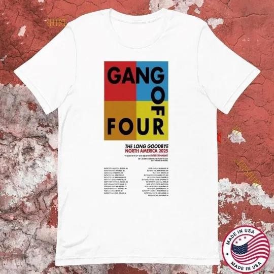 Discover Gang Of Four The Long Goodbye North America 2025 Tour T-shirt