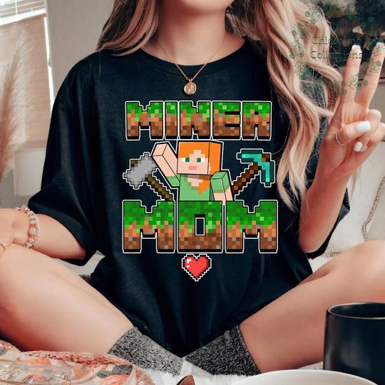 Discover MomCraft Shirt,  Chicken Jockey Gaming Tee, Happy Mother's Day