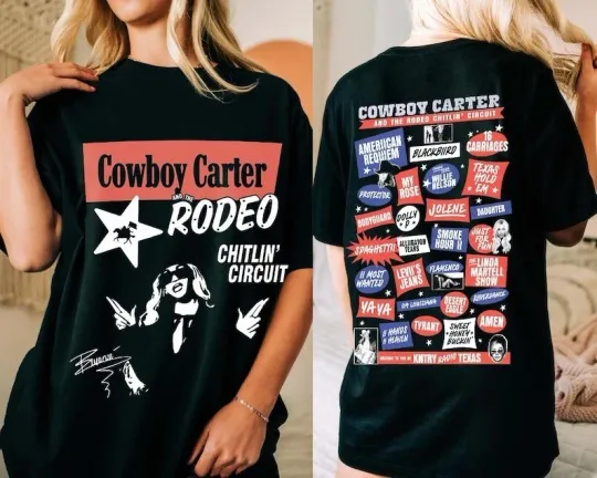 Discover Beyonce Rodeo Chitlin Circuit Tour 2025 Merch, Cowboy Carter Beyonce T-Shirt