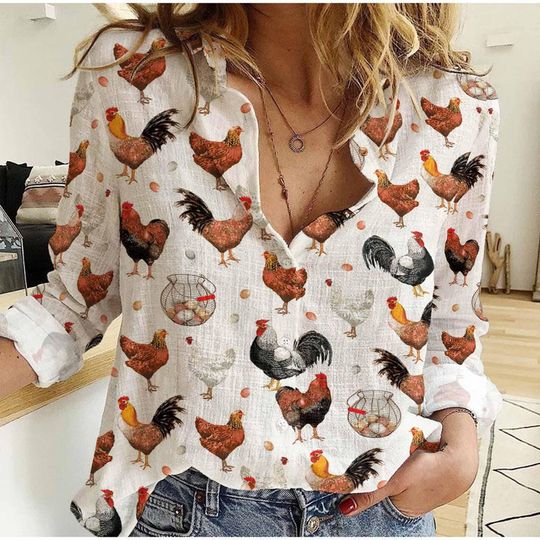 Discover Chicken Breed Women's Blouse, Chicken Blouse Shirt, Animal Lover