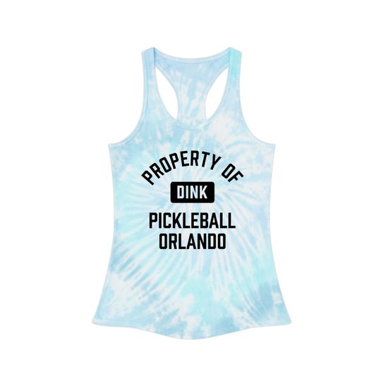 Discover Property of Pickleball Orlando Tie Dye Racerback Tank Top