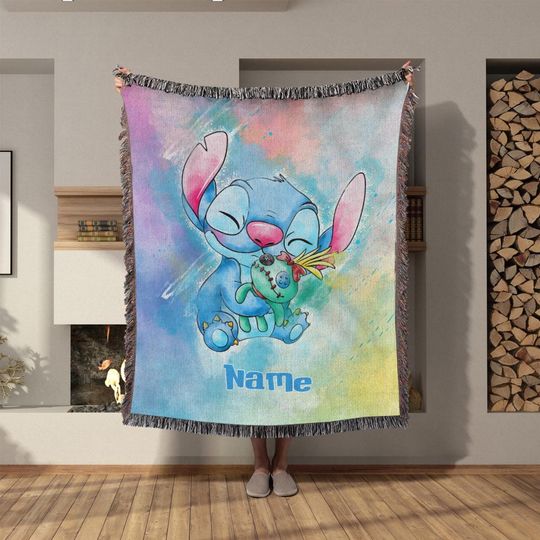 Discover Customized Name Stitchh Woven Blanket, Stitchh Blanket