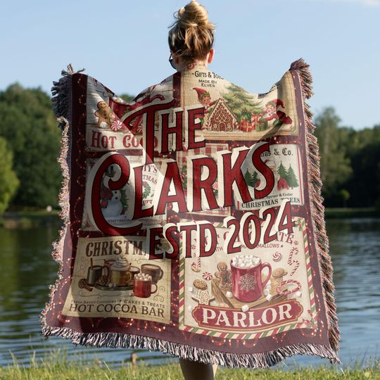 Discover Couples First Christmas Woven Blanket, Anniversary Gift