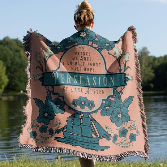 Discover Jane Austen Woven Blanket, Mother's Day Gift