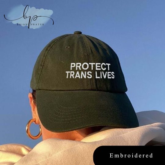 Discover Embroidered PROTECT TRANS LIVES Hat, Trans Rights Cap, Queer Hat, Lgbtq Pride, Lgbt Ally Hat, Normal vintage baseball cap,