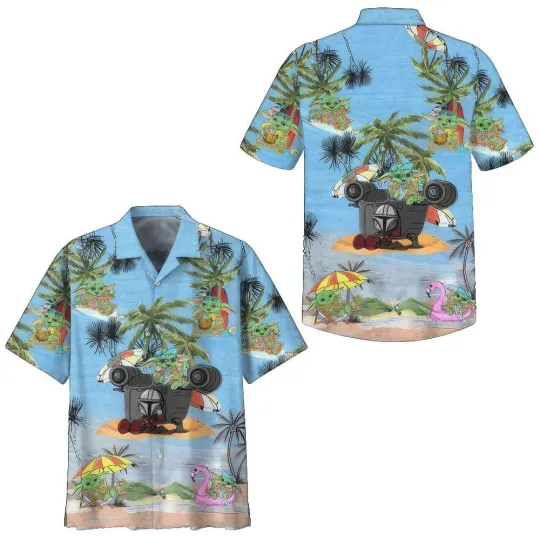 Discover Starr Warss Babyy Yodaa Summer Time Hawaiian Shirt Ideal Gifts