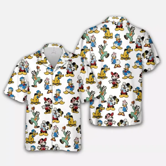 Discover Donald Duckk goofyy  Hawaiian Button Down Shirt