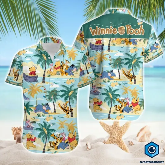 Discover winniee the poohh Hawaiian Button Down Shirt